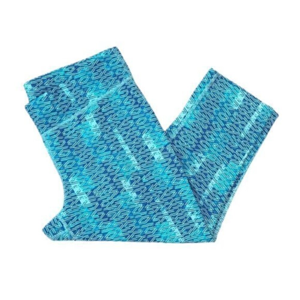 [Xersion] Mid Rise Blue Design Capri Tights - Size L